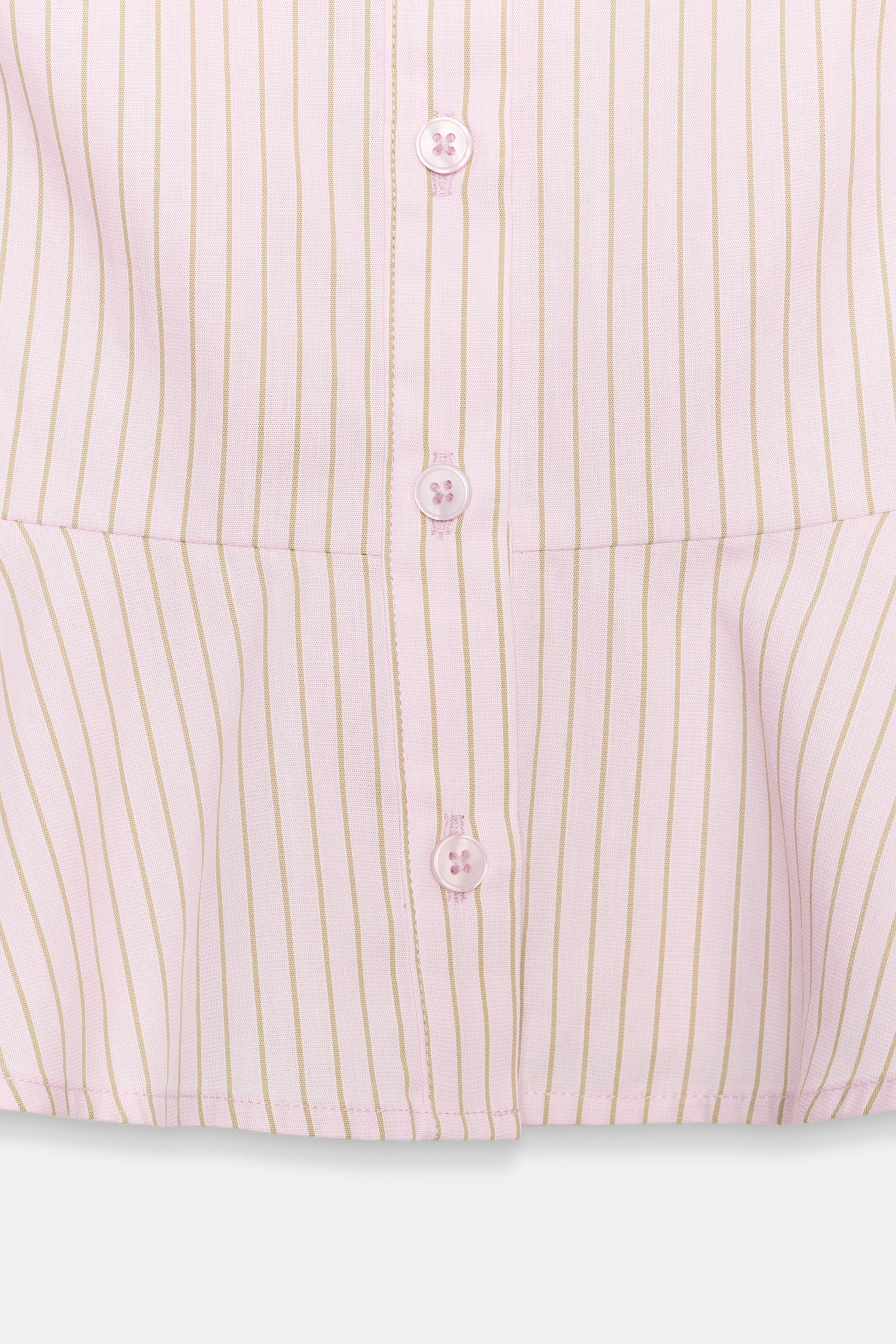 SOLID PEPLUM SHIRT