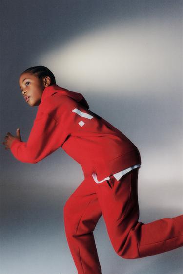 SWEAT À CAPUCHE SPORT - Rouge de Zara - Image 6