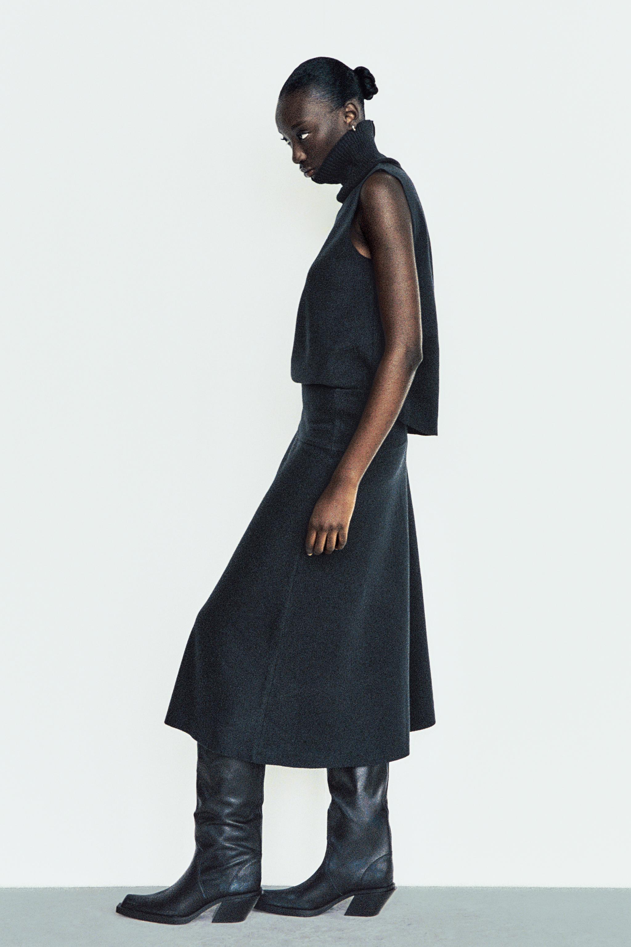 ZARA】上下セット販売♡フレアートップス＆ミディ丈ボリューム