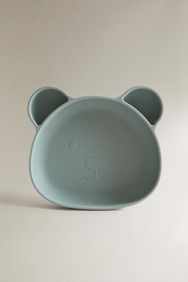 KIDS' BEAR SILICONE PLATE - Blue by Zara - Image 0