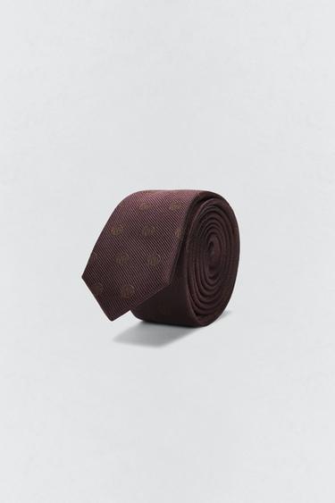 SOSHIOTSUKI x ZARA SILK TIE - Brown by Zara - Image 2