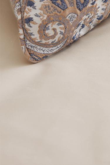 (300 THREAD COUNT) PERCALE FITTED SHEET | 40 CM HIGH - Ecru by Zara - Image 4