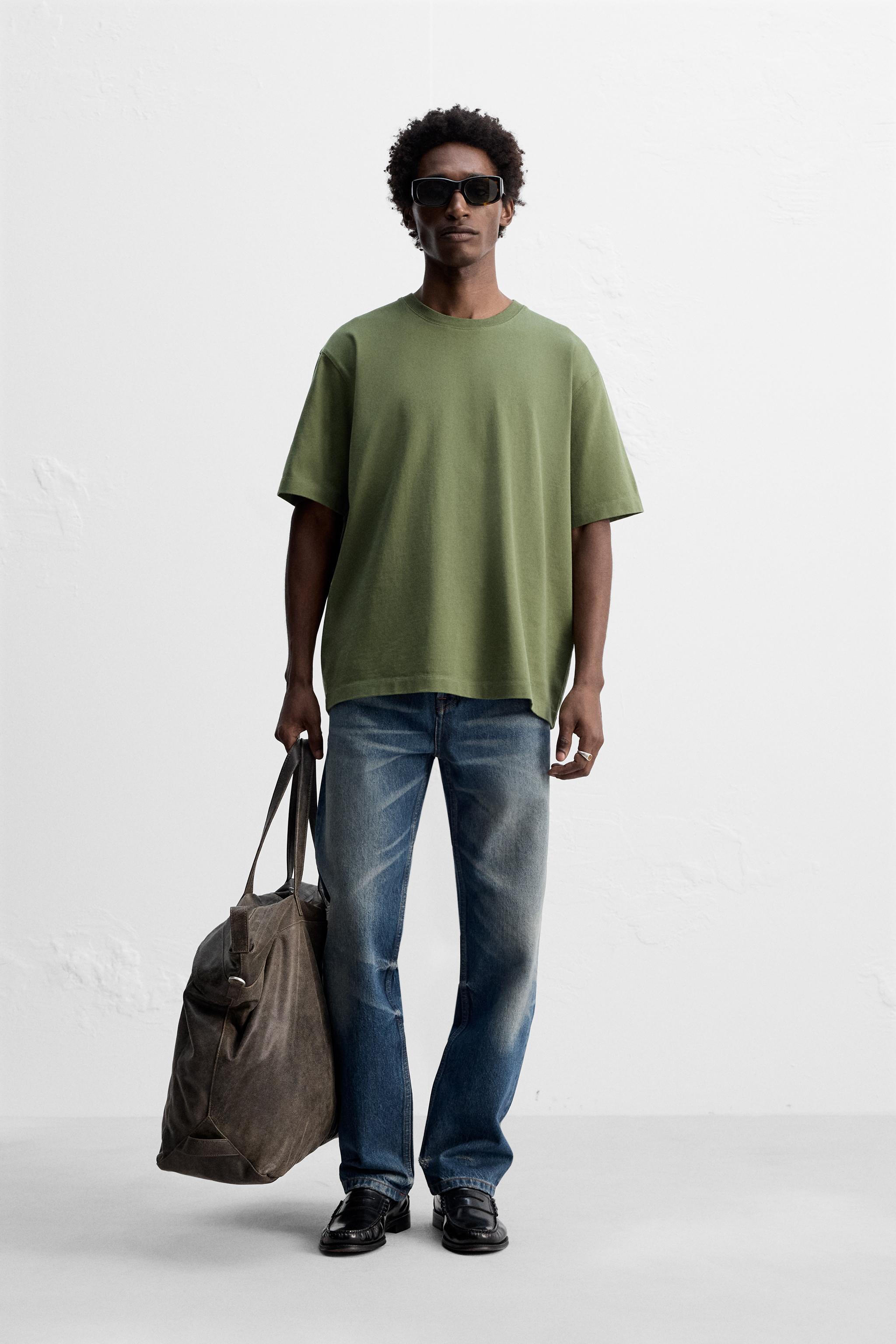 ヘビーウェイトショートスリーブTシャツ - ブラック | ZARA
