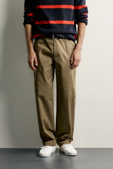 STRAIGHT-FIT PANTS — Khaki 2