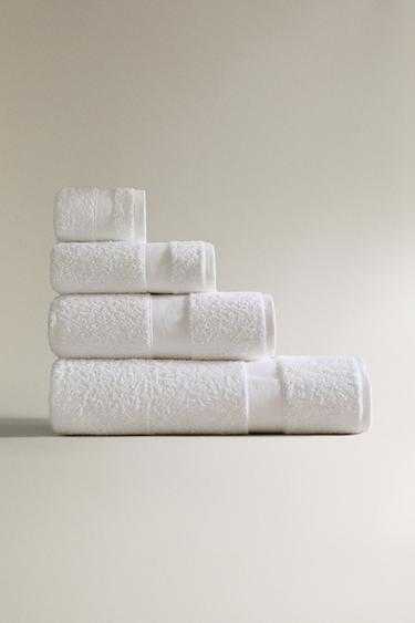 Zara PREMIUM COTTON BATH TOWEL (600 GxM²) - White