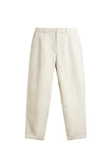 PLEATED CORDUROY PANTS