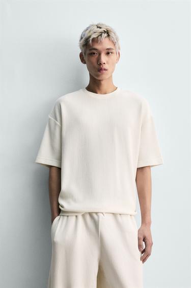 OTTOMAN RELAXED FIT T-SHIRT - Oyster-white by Zara