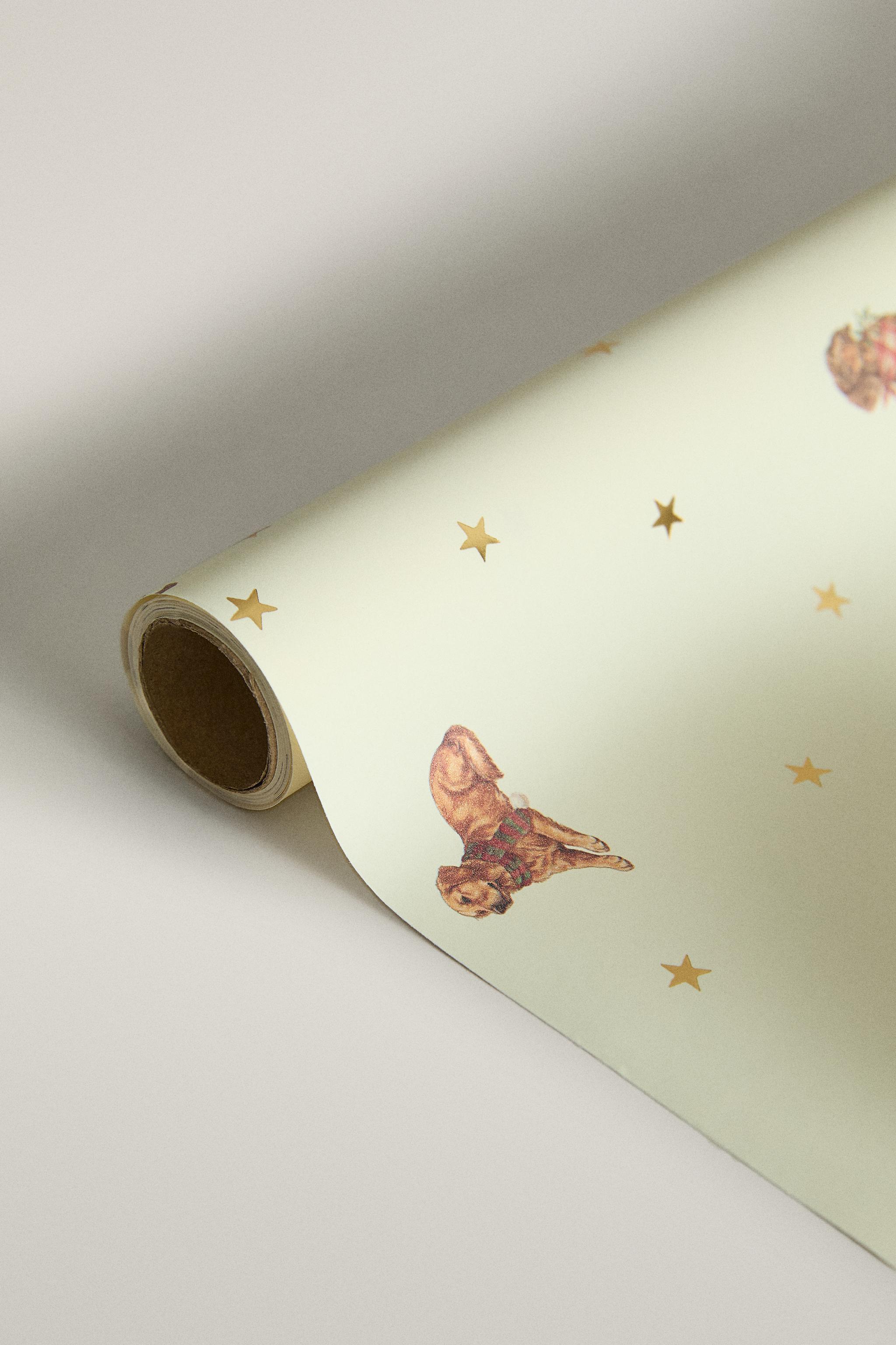 PAPIER CADEAU IMPRIMÉ ANIMAUX DE NOËL
