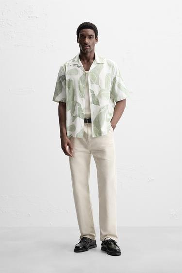 ABSTRACT PRINT SHIRT - Green by Zara - Image 0