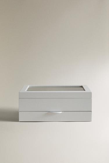 Zara LACQUERED JEWELRY BOX WITH DRAWER - White - Image 0