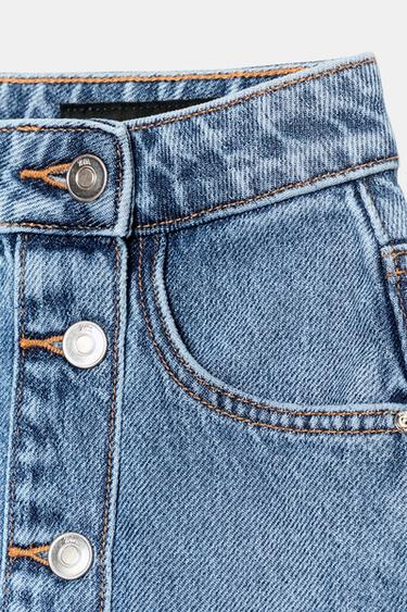 JUPE Z1975 CROISÉE DENIM - Bleu moyen de Zara - Image 8