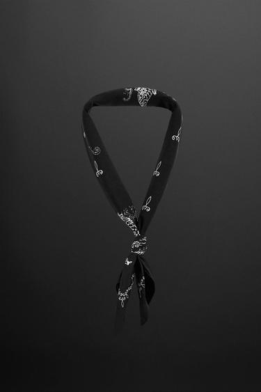 PAISLEY PRINT BANDANA - Black by Zara - Image 0
