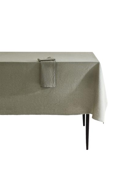 PLAIN DYED THREAD TABLECLOTH - Bluish by Zara
