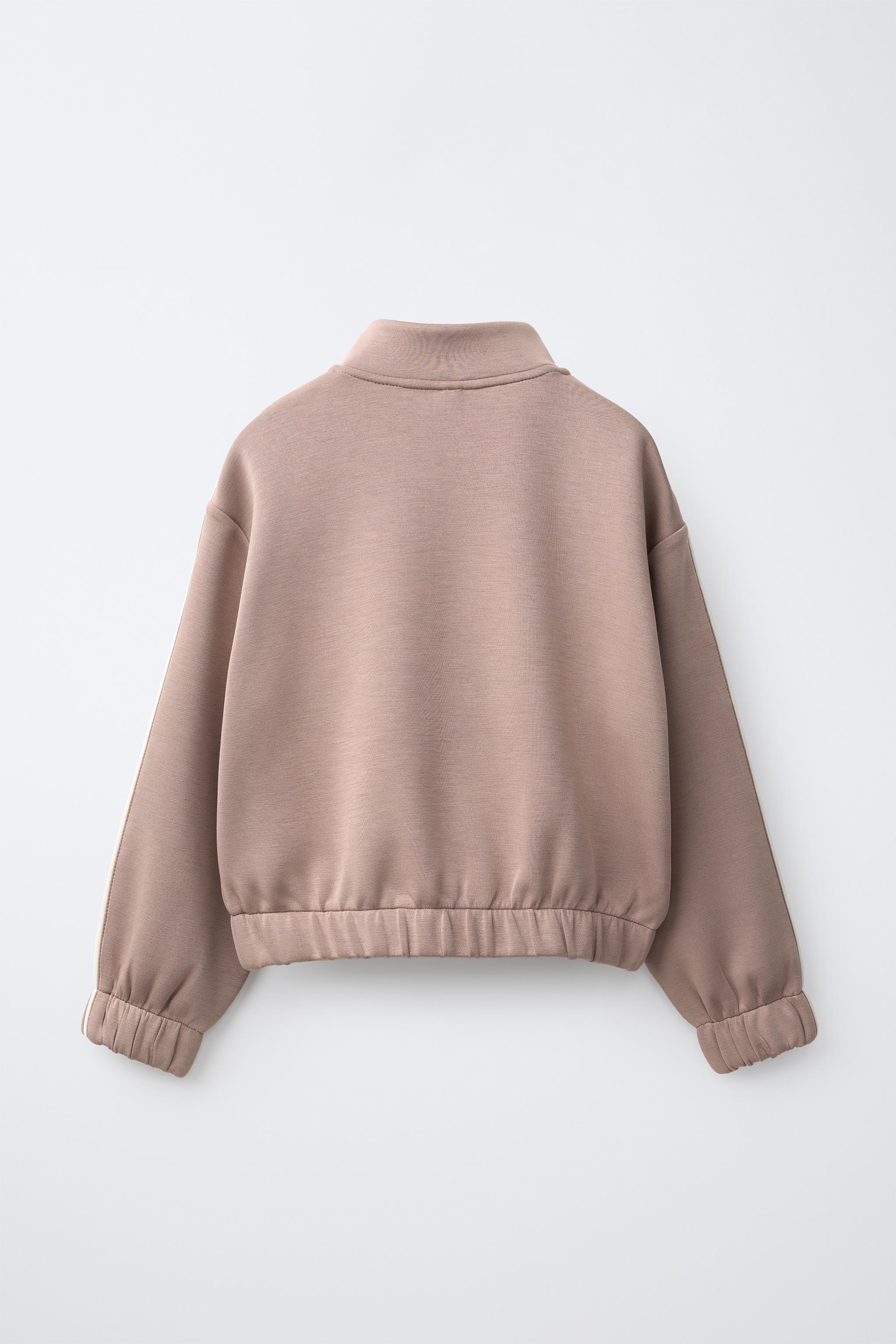 R*u様 STONE  ポケットジップ カットソー QRコード付 M SPORTY CONTRAST PIPING JACKET - Brown / Taupe | ZARA United States