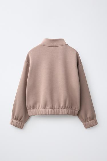 SPORTY CONTRAST PIPING JACKET — Brown / Taupe 2