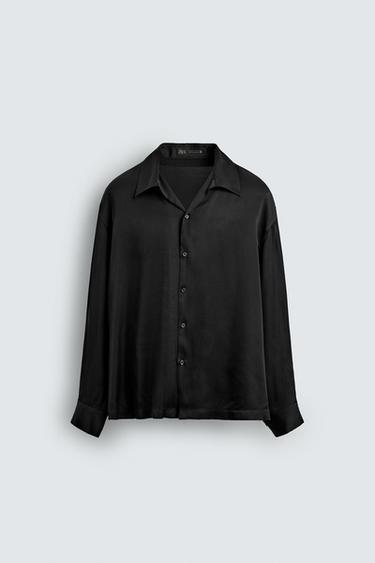 RELAXED FIT FLOWING SHIRT - Black by Zara - Image 6