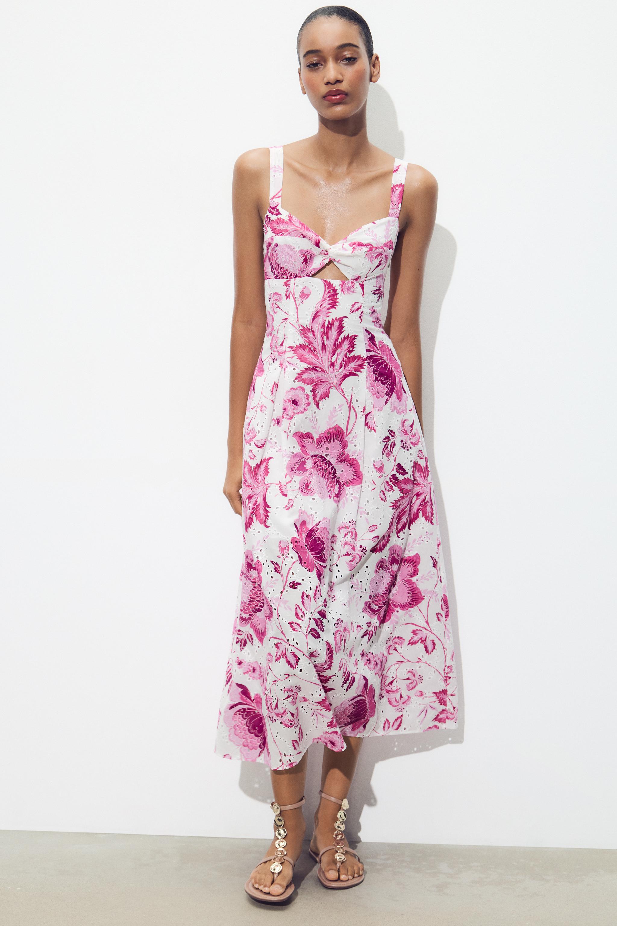 Dress Vestido Midi Bordado Zara Vestido Midi Vestido Color Teja