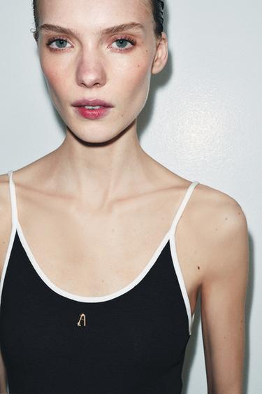 Zara ZA STRAPPY BODYSUIT - Navy blue