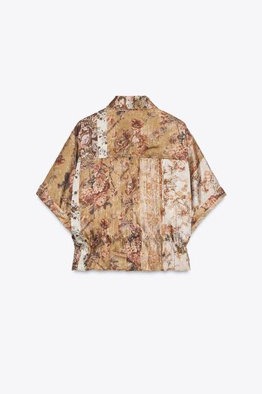 PRINTED SATIN SHIRT - Multicoloured by Zara - Image 6