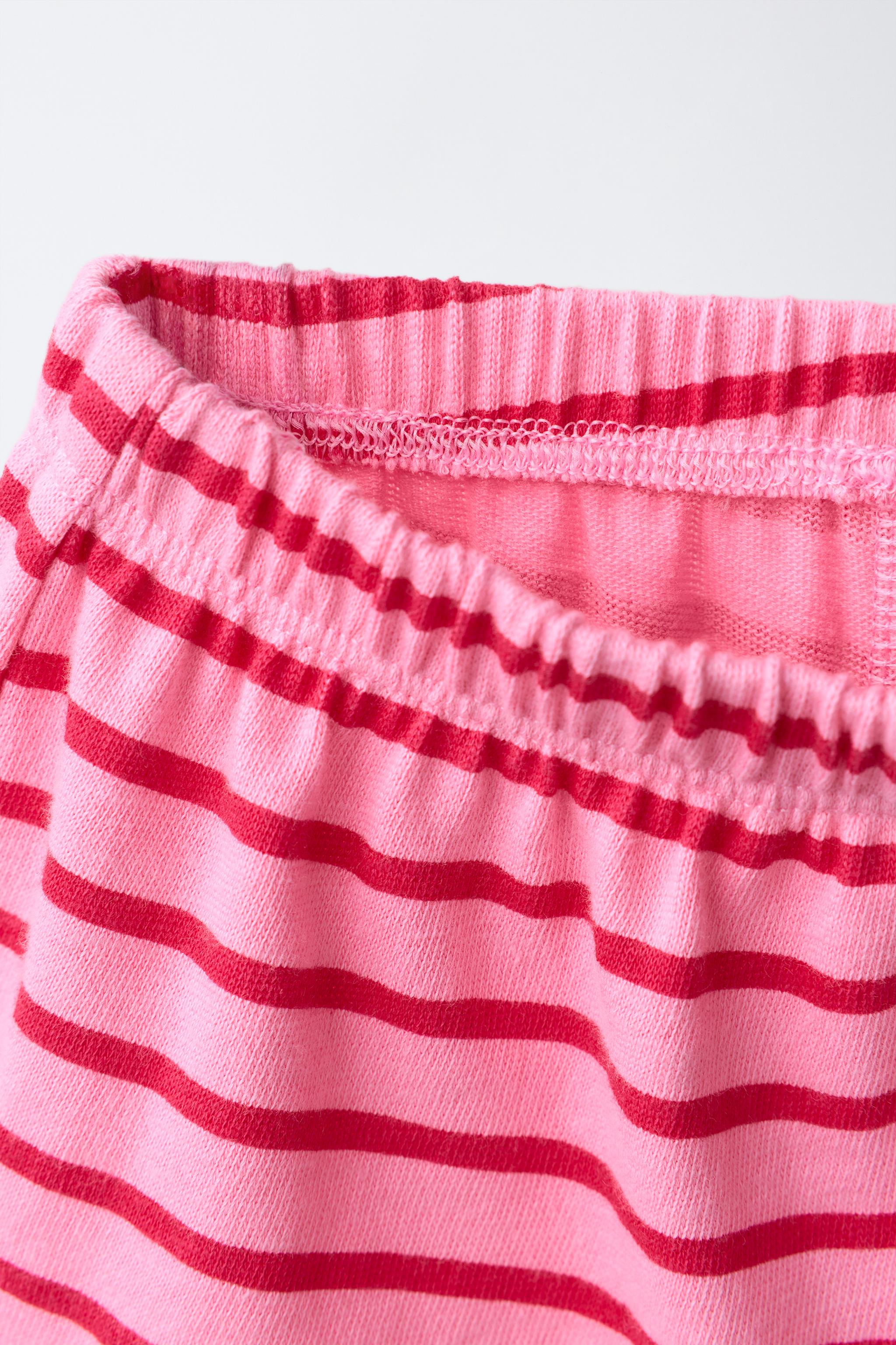 STRIPED T-SHIRT AND BLOOMER SET