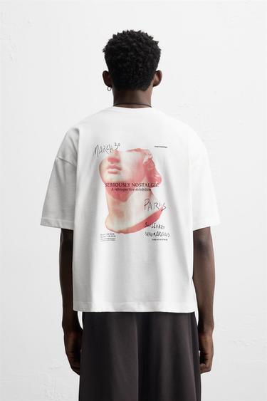 COMBINED PRINT T-SHIRT - White by Zara - Image 2