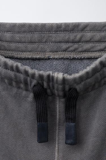 STRAIGHT PLUSH GARMENT-DYED BERMUDA SHORTS - Mid-grey by Zara - Image 2