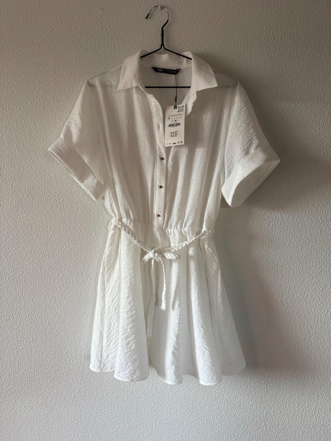 SHIRT DRESS WITH BRAIDED BELT - Image 5
