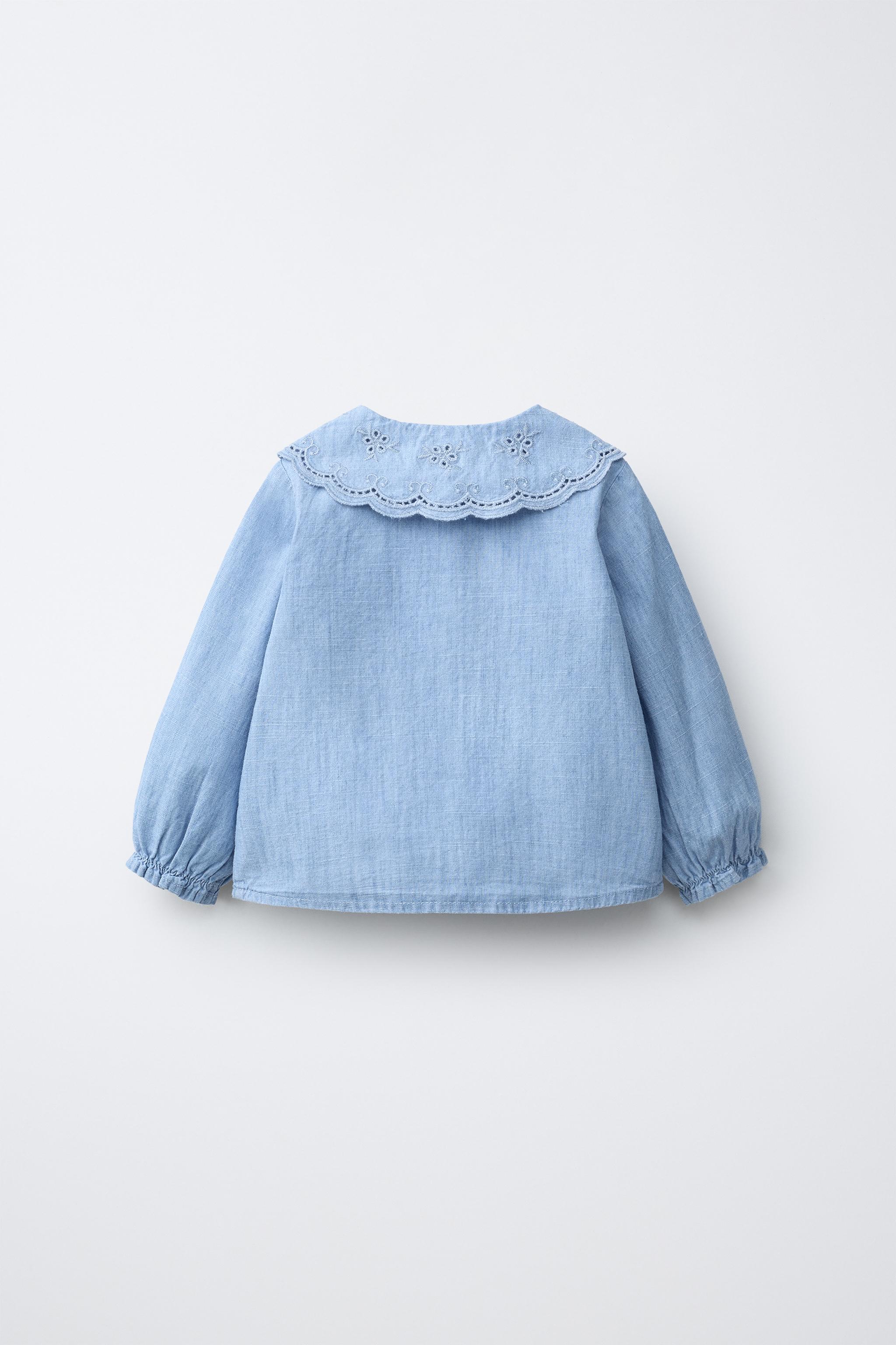 CHEMISE À COL CLAUDINE BRODÉE