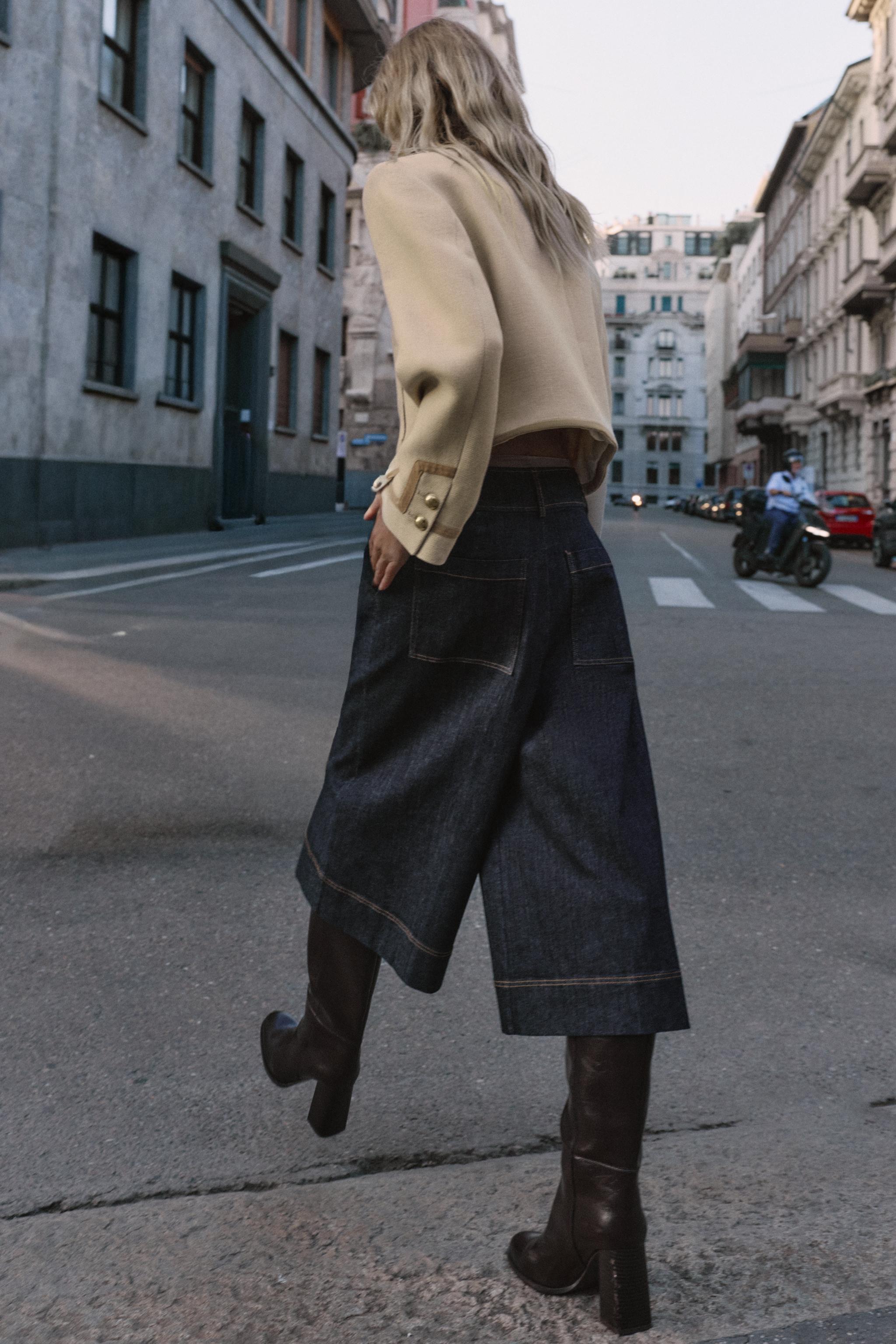 FROG FASTENER SHOULDER PAD JACKET - Beige | ZARA United States