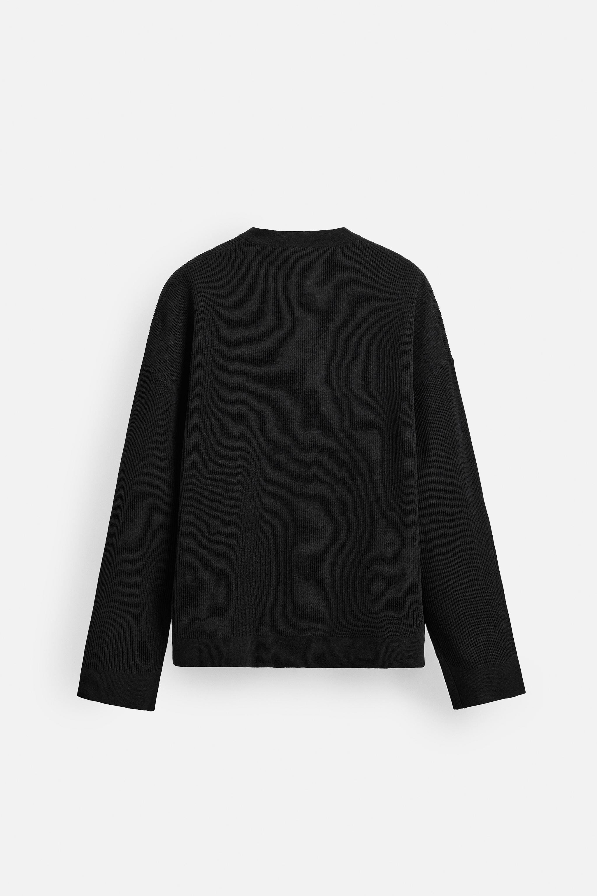 テクスチャードニットカーディガン - ダークグレー | ZARA Japan