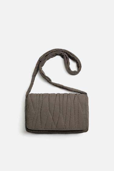 BANDOLERA ACOLCHADA NYLON - Verde Caqui de Zara