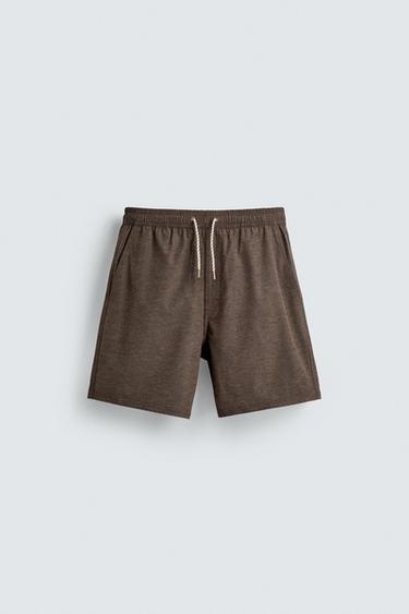 ثوب سباحة طويل بهيكل - بني الخاص بـ Zara