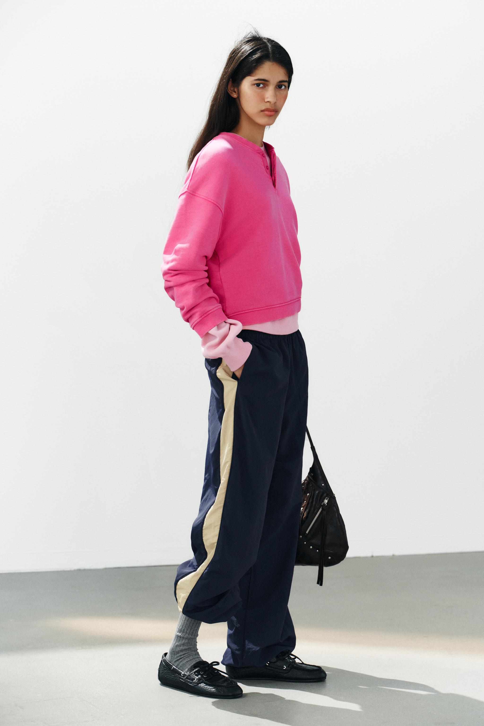 Zara SOLUK EFEKTLİ DÜĞMELİ SWEATSHIRT görsel 3