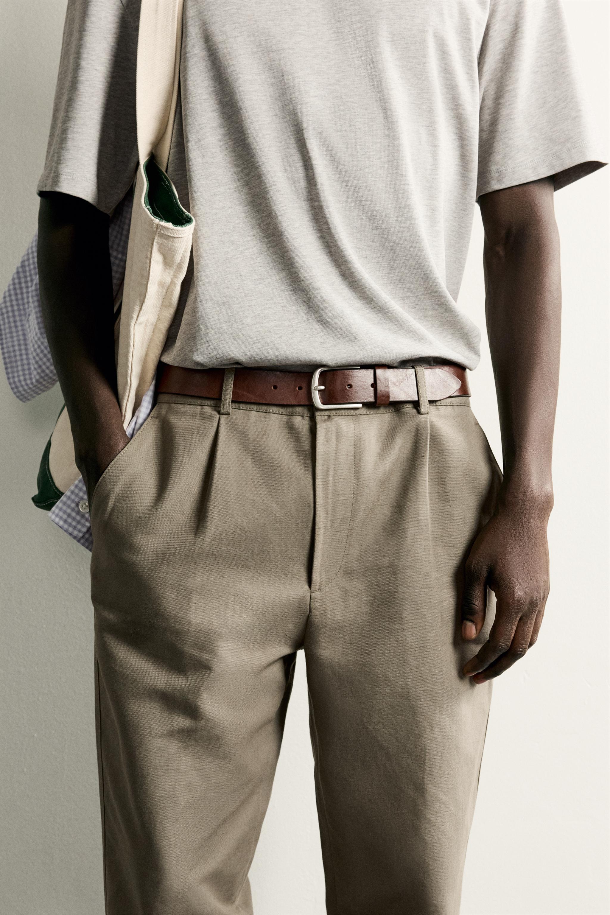 PANTALON COUPE DÉCONTRACTÉE COTON ET LIN