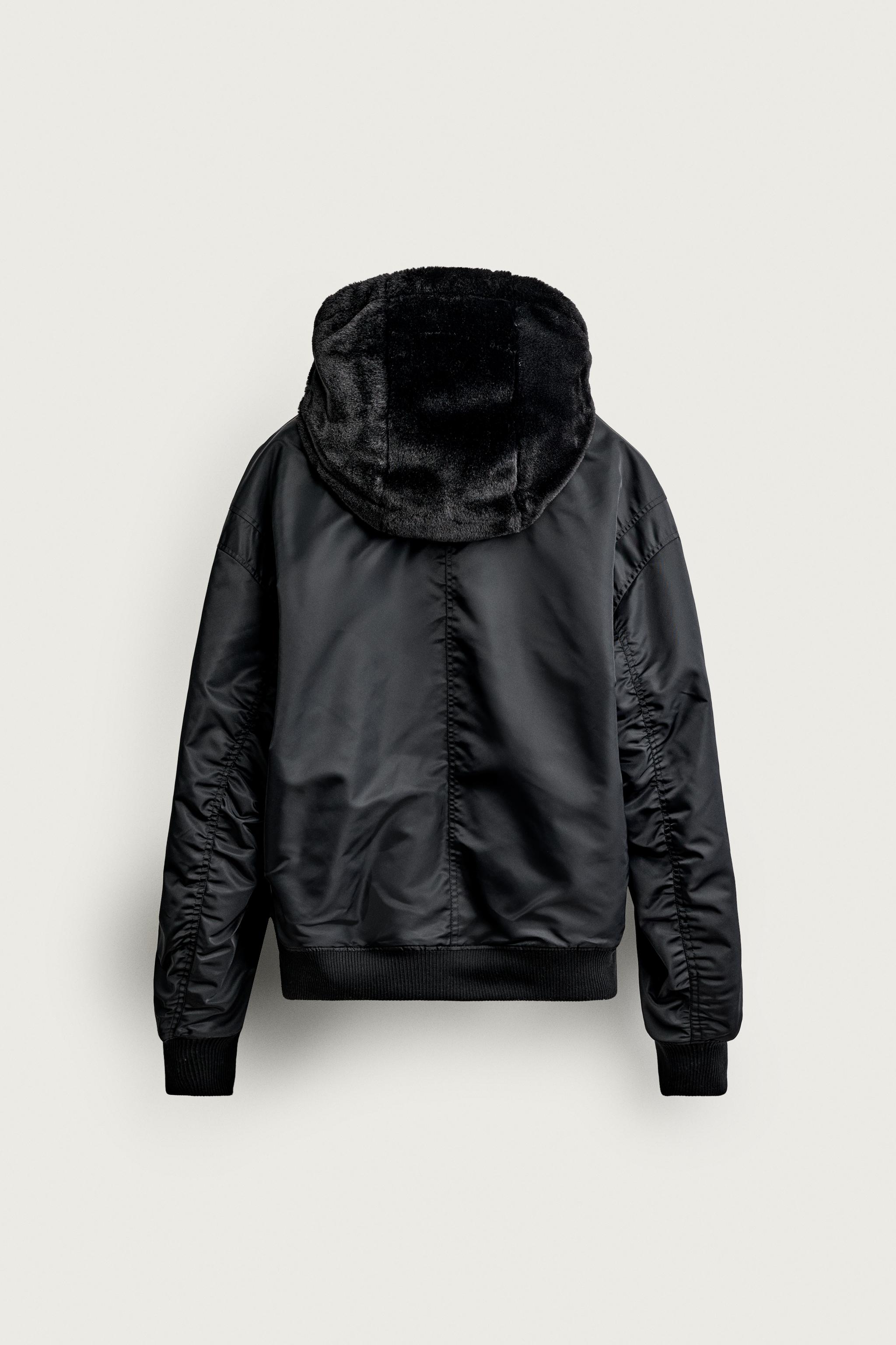 REVERSIBLE FAUX SHEARLING BOMBER JACKET