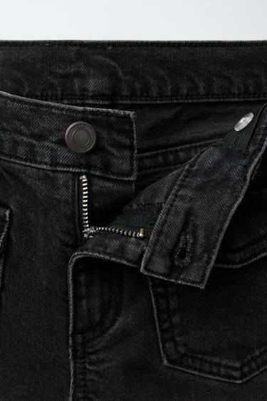 JEAN FLARE À POCHES - Noir de Zara - Image 2