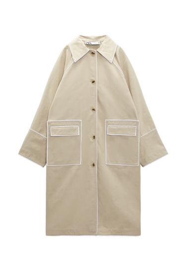 CONTRAST OVERSIZE COAT