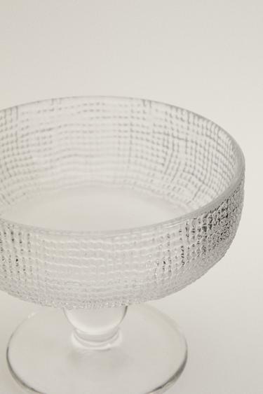 COUPE À DESSERT EN VERRE EN RELIEF - Transparent de Zara - Image 1