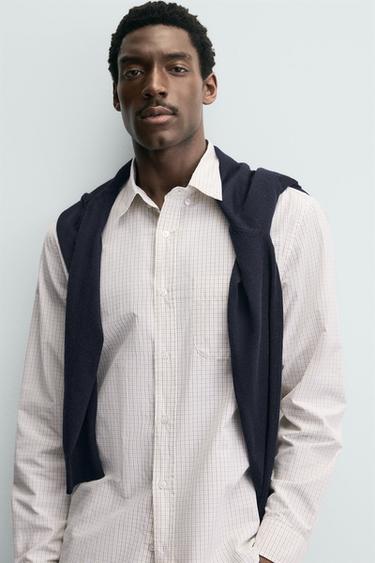 CHECK SHIRT WITH POCKET - Yellow by Zara - Image 4