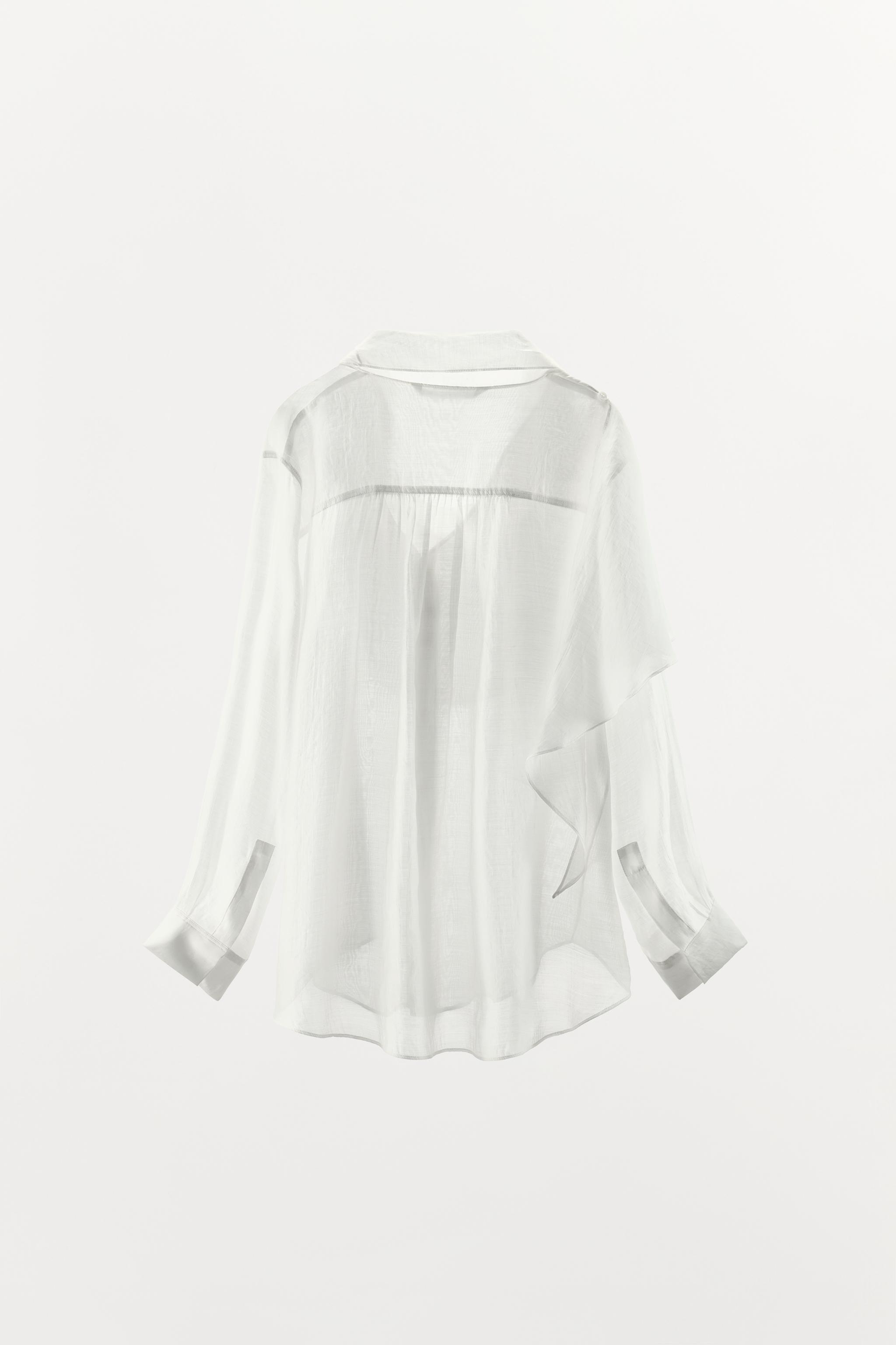 ZW COLLECTION HANDKERCHIEF SHIRT - White | ZARA United States