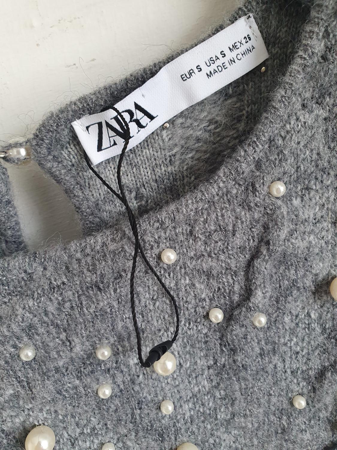TEXTURED PEARL BEAD KNIT SWEATER - Image 2