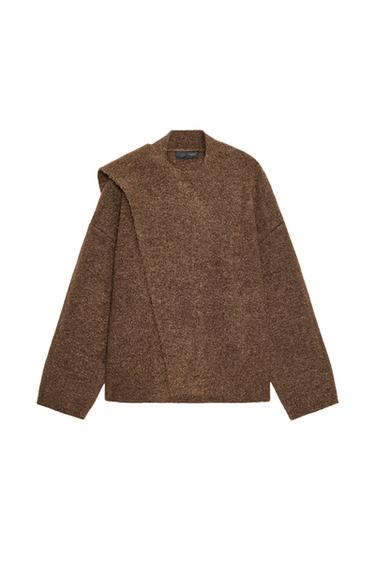 CARDIGAN WITH SCARF DETAIL