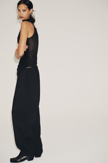 SEMI-SHEER HALTER TOP - Black by Zara - Image 2