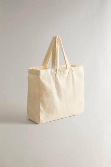 GRAND SAC DE PLAGE EN TERRY - Ivoire de Zara - Image 1