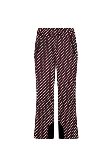 RECCO® 테크놀로지 스키 컬렉션 방수 방풍 플레어 팬츠 - Zara 버건디/크림