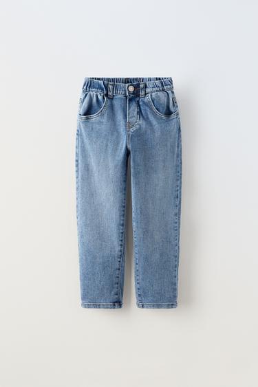 ДЖИНСЫ-БАНАНЫ — ГОЛУБОЙ от Zara — изображение 0