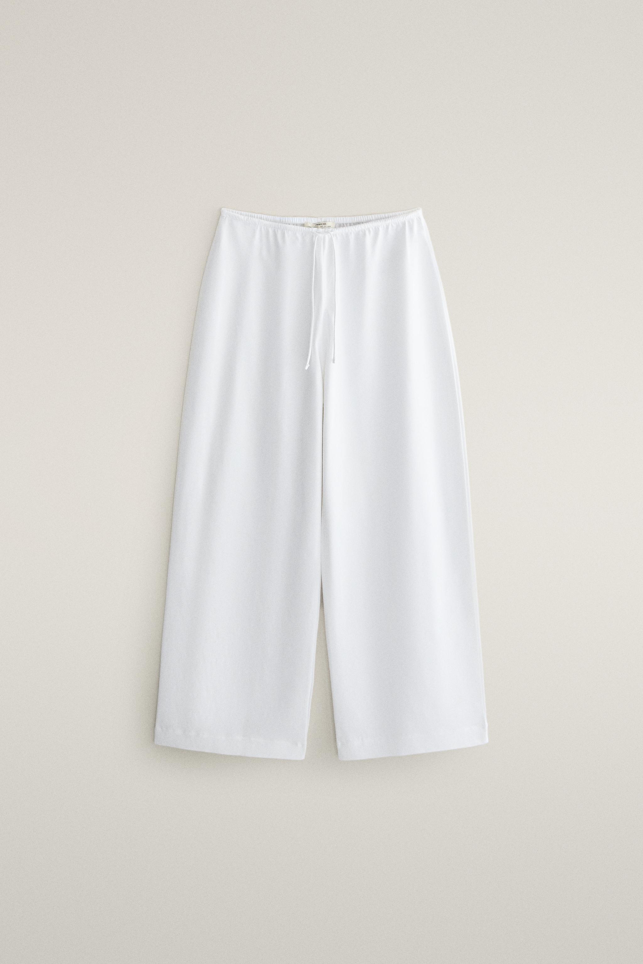 WIDE-LEG COTTON TROUSERS