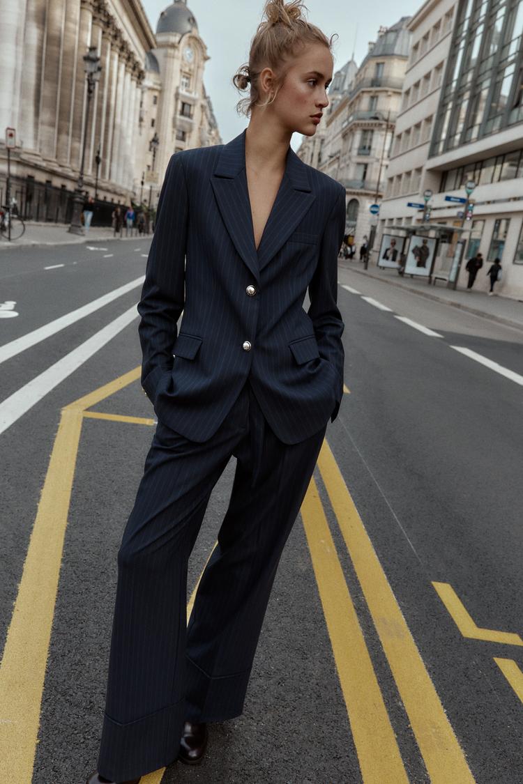 Navy Blue Blazer With Black Pants Blazer Blue Pants Black Suit