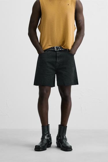 MINI DENIM SHORTS - Black by Zara