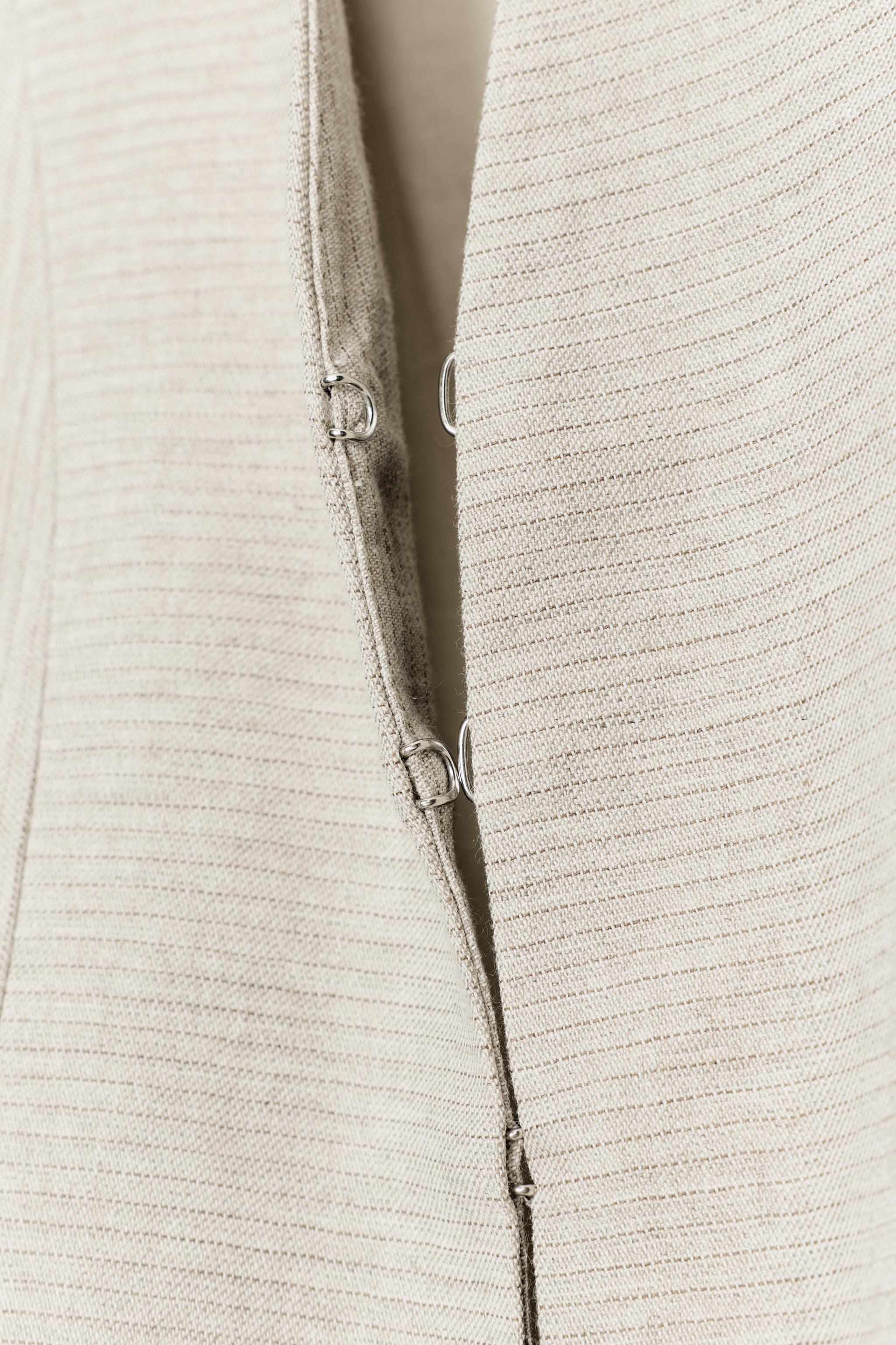ZW COLLECTION ÇİZGİLİ UZUN BLAZER - Görsel 8